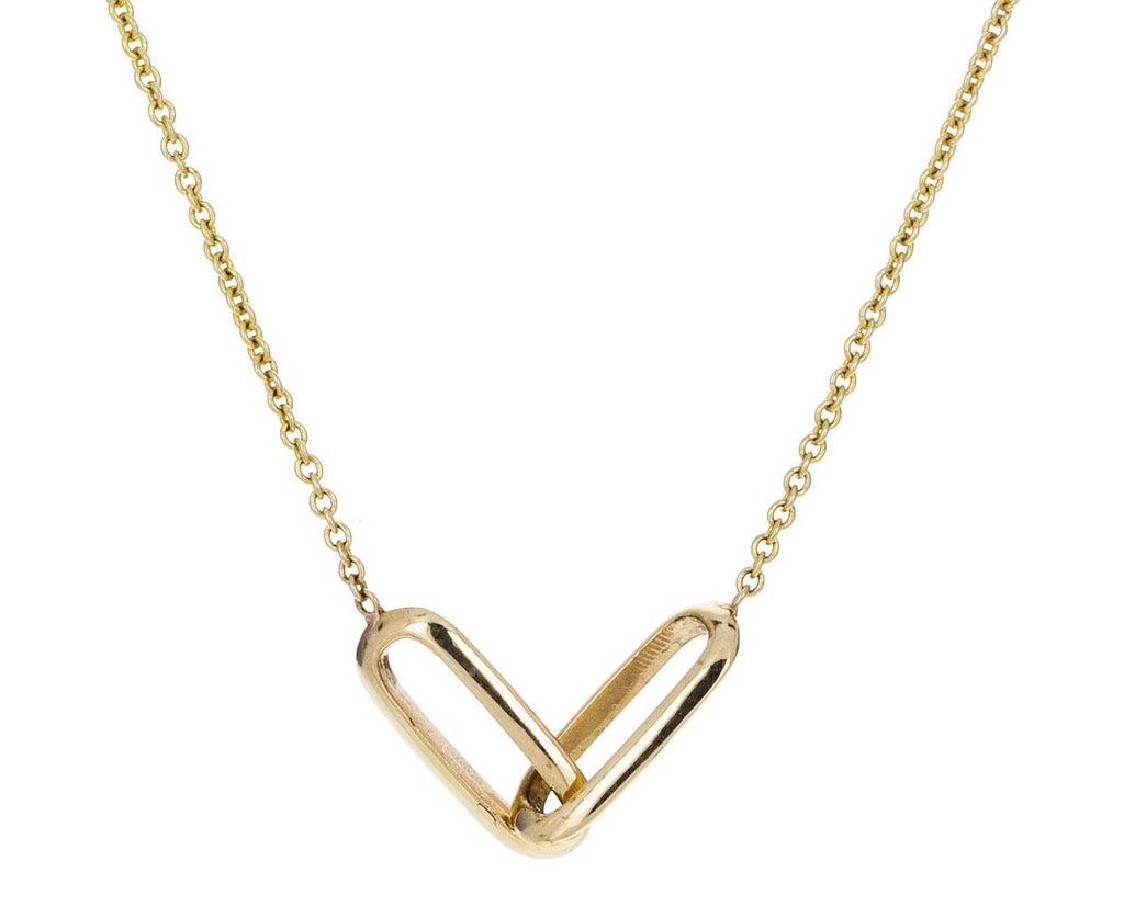 Double Knife Edge Link Necklace zoom 1_lizzie_mandler_gold_knife_edge_link_necklace