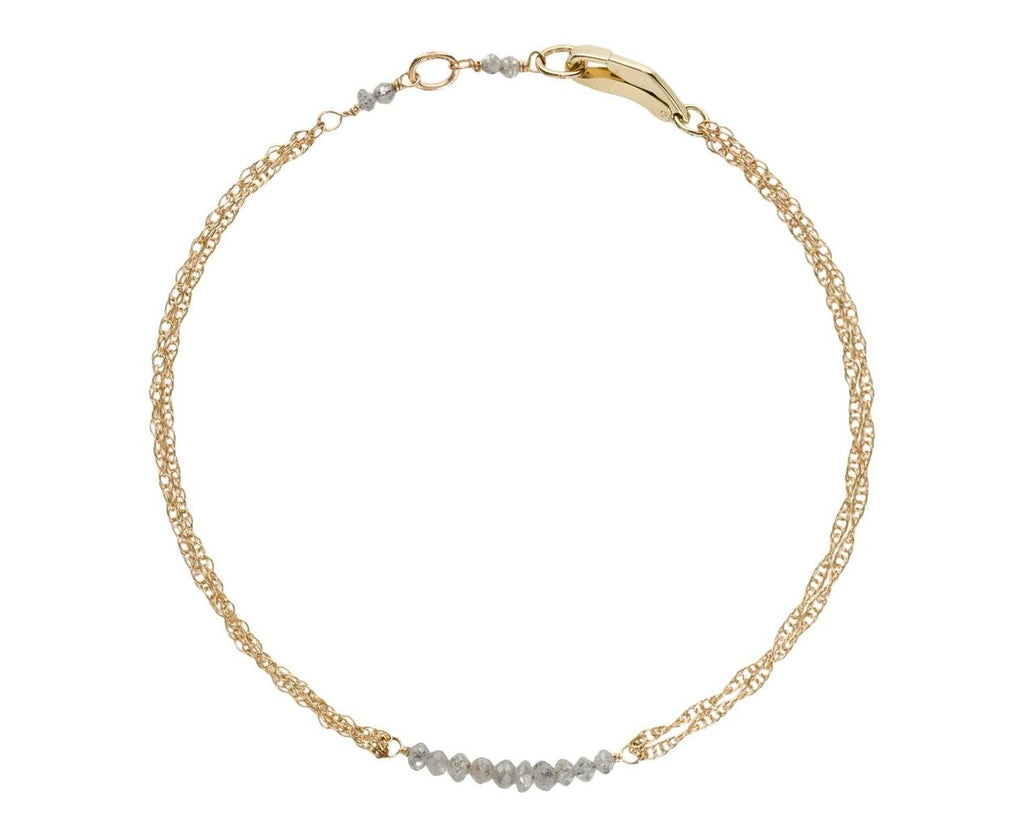 Silver Diamond Bar Bracelet zoom 1