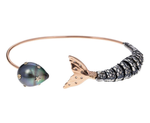 Tahitian Pearl Mermaid Cuff Bracelet zoom 1_bib_van_der_velden_pearl_mermaid_bracelet