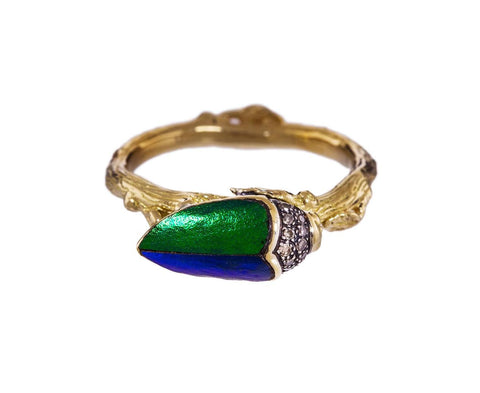 Stackable Scarab Wing Ring with Diamonds zoom 1_bibi_van_der_velden_gold_diamond_scarab_ring