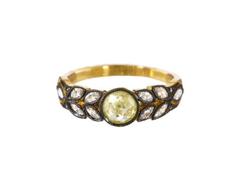 Yellow Diamond Garland Ring zoom 1_cathy_waterman_gold_yellow_diamond_garland_ring