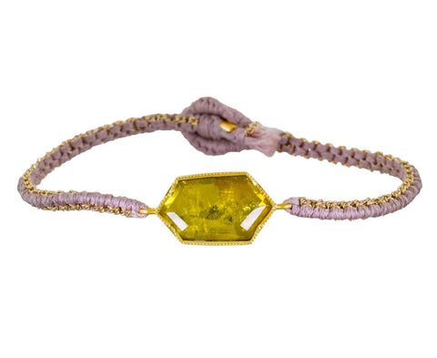 Yellow Tourmaline Chain and Silk Bracelet zoom 1-brooke-gregson-bracelet