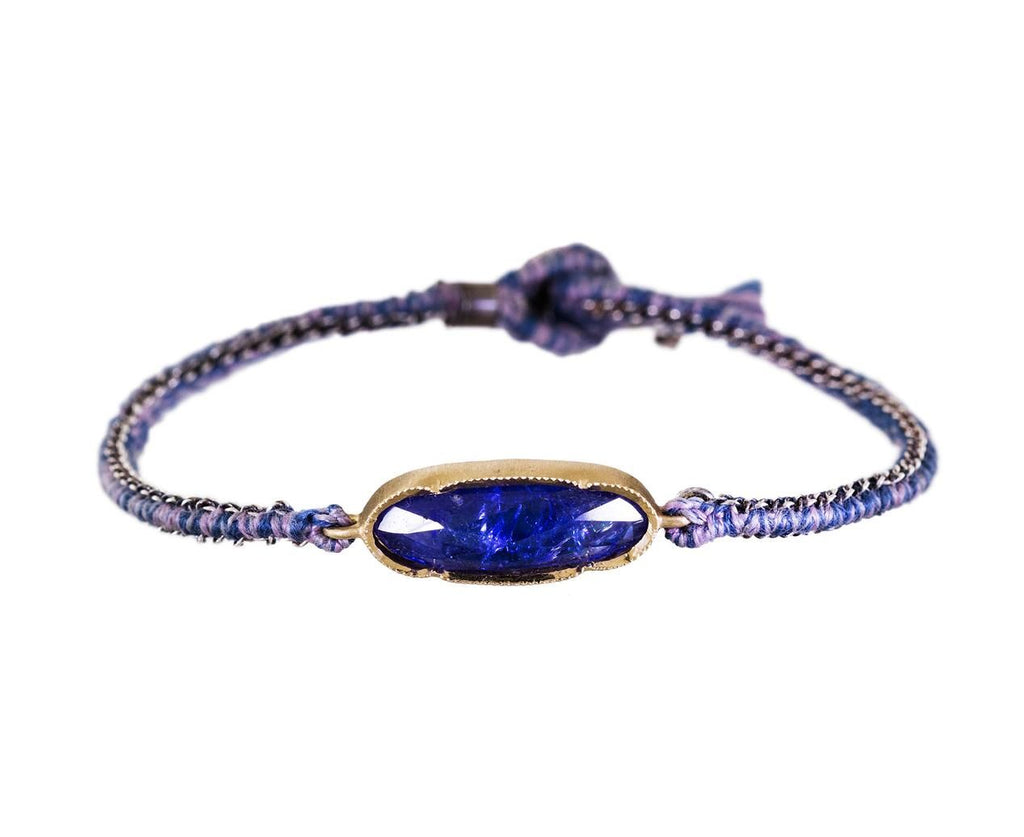 Icicle Tanzanite Gold, Silver and Silk Bracelet zoom 1_brooke_gregson_gold_silk_chain_icicle_tanzanite_