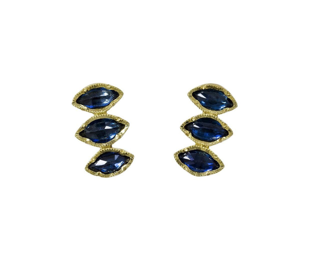 Triple Sapphire Marquise Post Earrings  zoom 1_brooke_gregson_gold_sapphire_triple_marquis_earr