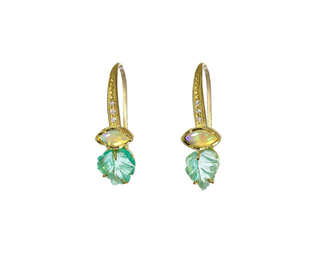 Maya Emerald and Opal Earrings with Diamonds zoom 1_brooke_gregson_opal_diamond_emerald_maya_leaf_ea