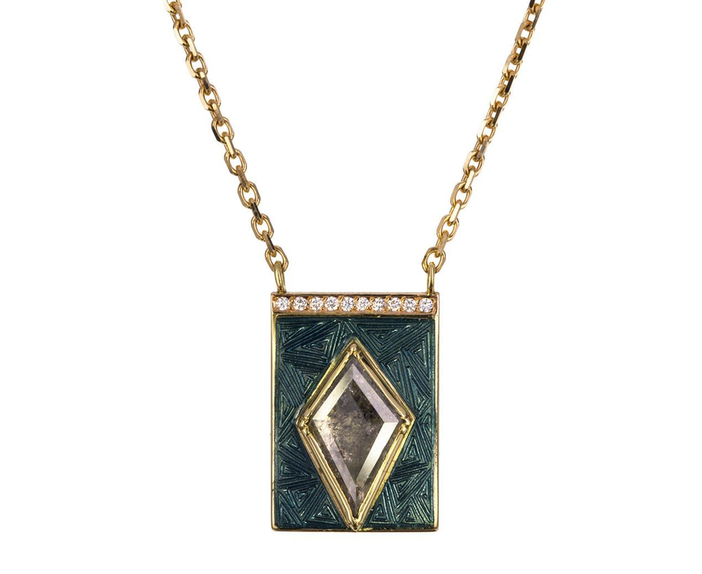 Kite Diamond Enamel Pendant Necklace zoom 1_brooke_gregson_gold_diamond_kite_petrol_necklace
