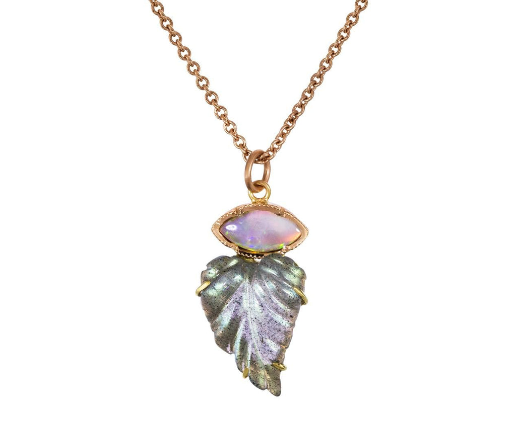 Maya Labradorite and Opal Pendant Necklace zoom 1_brooke_gregson_boulder_opal_labradorite_maya_lea