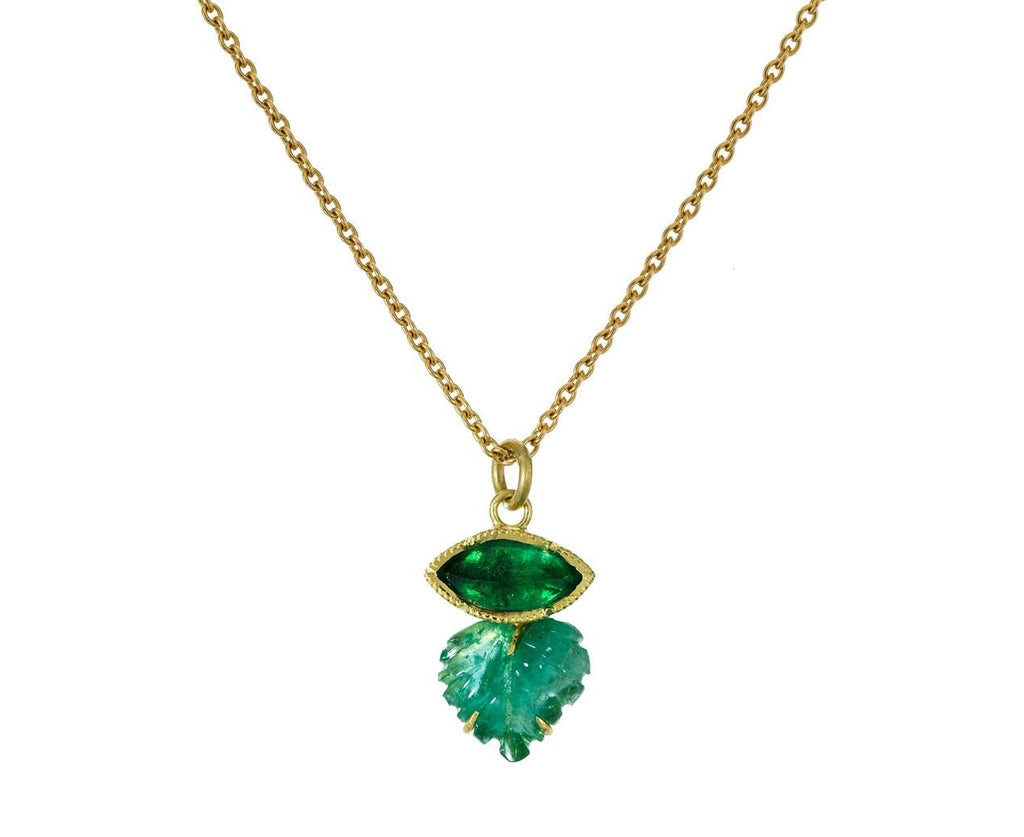 Maya Emerald Leaf Necklace  zoom 1_brooke_gregson_gold_emerald_maya_leaf_necklace