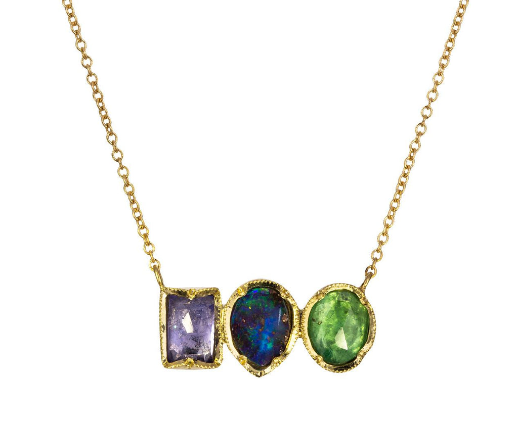 Rivera Mixed Stone Pendant Necklace zoom 1_brooke_gregson_gold_opal_tanzanite_emerald_neckl