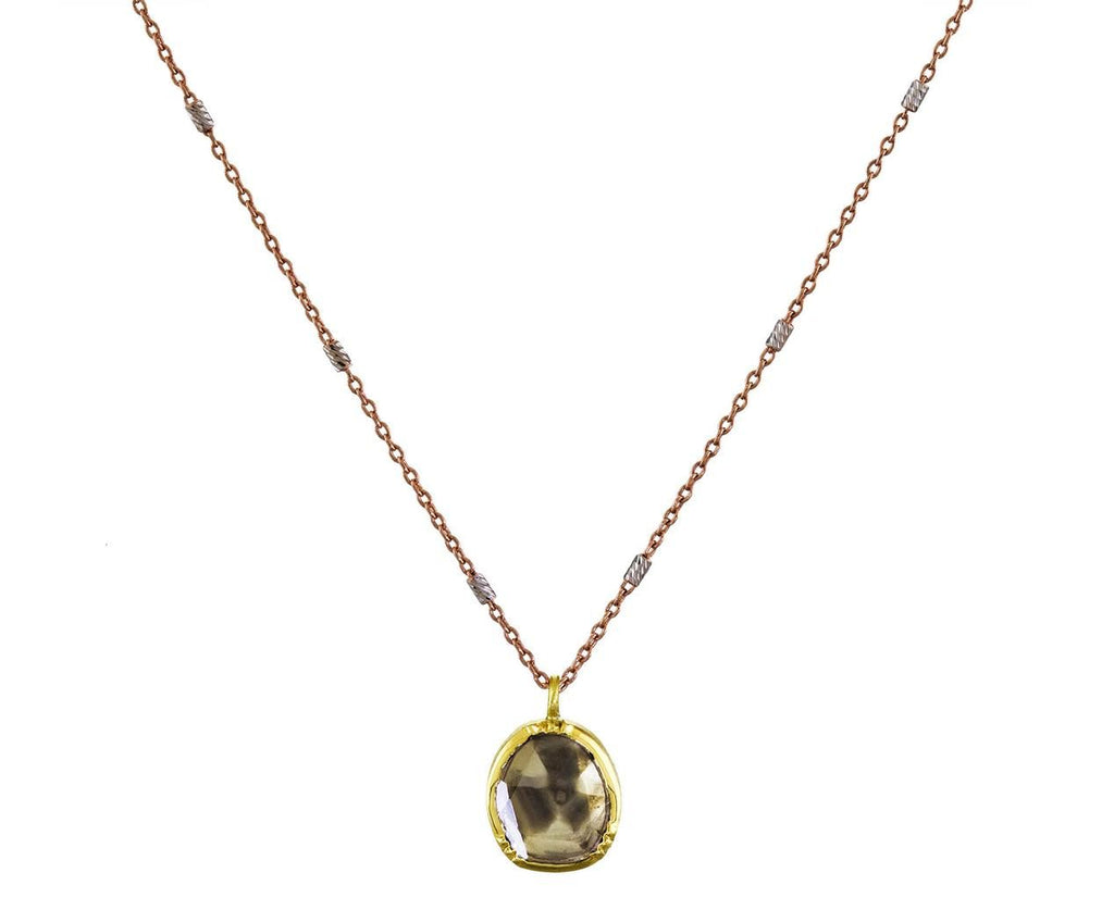 Golden Diamond Slice Pendant Necklace zoom 1-brooke-gregson-necklace