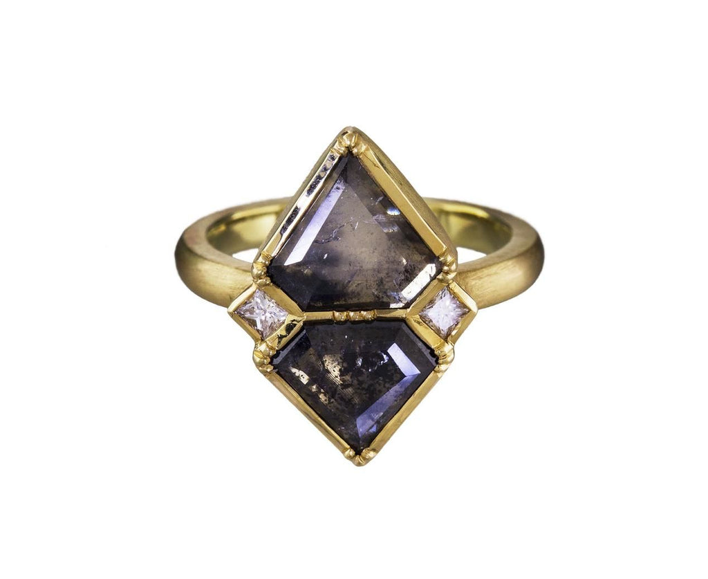 Natural Diamond Slice Ziggurat Shield Ring zoom 1_brooke_gregson_ring