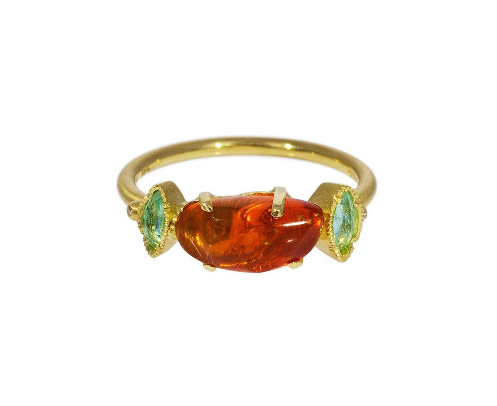Fire Opal Cloud and Tourmaline Ring zoom 1_brooke_gregson_gold_fire_opal_emerald_cloud_ring