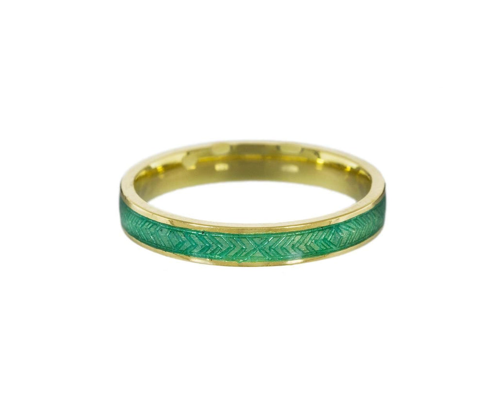 Teal Engraved Enamel Band zoom 1_brooke_gregson_gold_green_enamel_ring