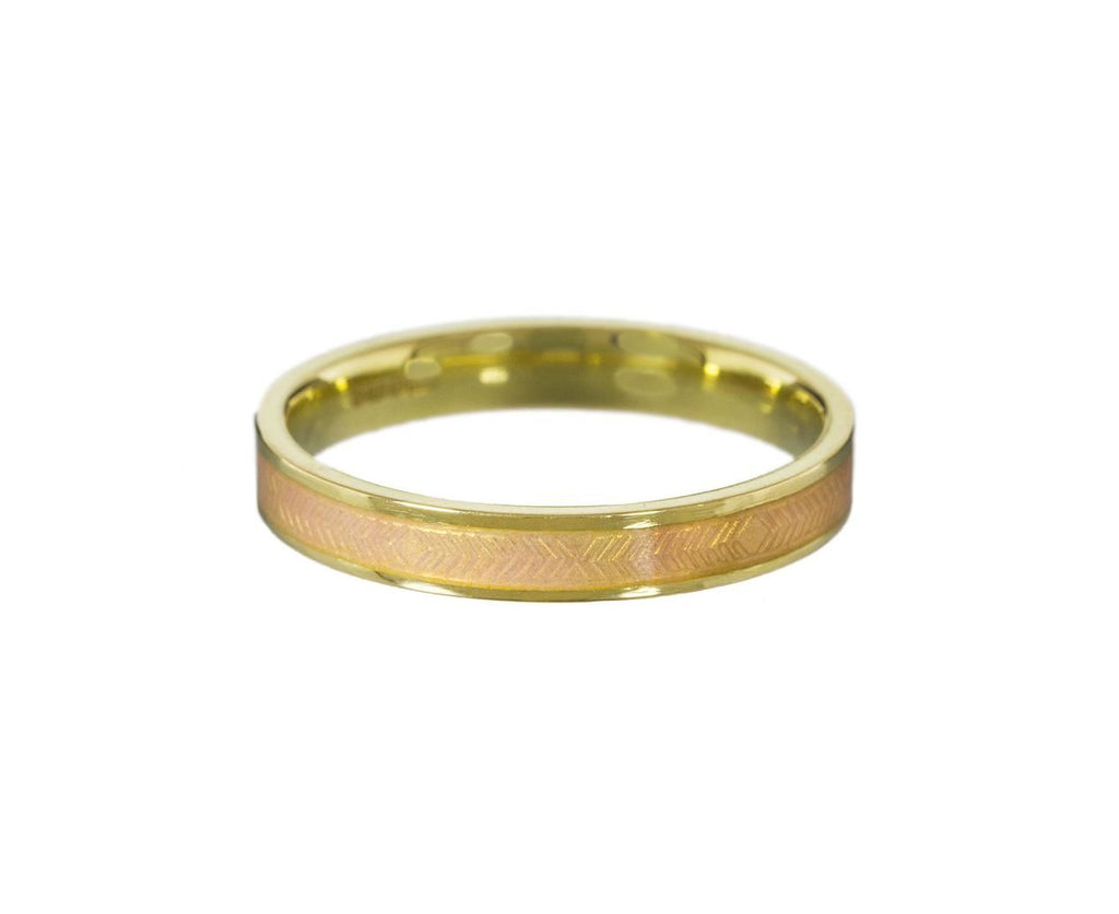 Pale Peach Engraved Enamel Band zoom 1_brooke_gregson_gold_peach_enamel_ring