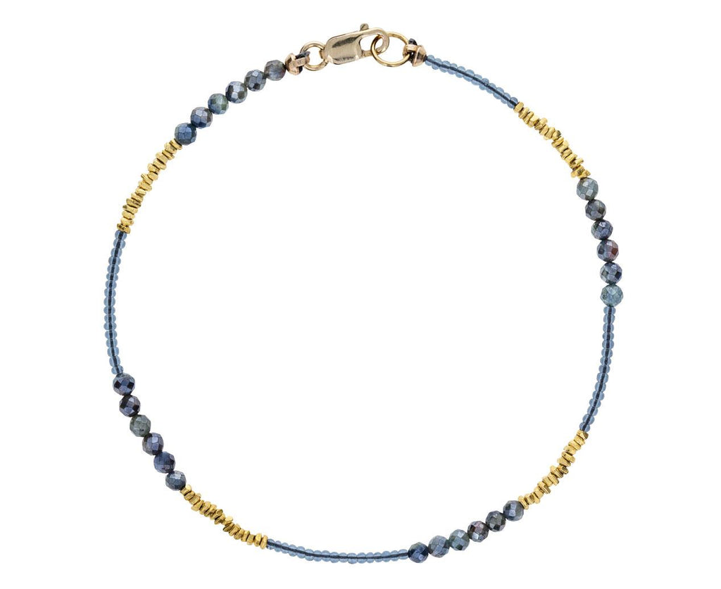 Gray Mystic Sapphire and Gold Bead Bracelet zoom 1_debbie_fisher_mystic_sapphire_gold_vermeil_brrac
