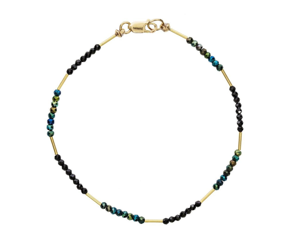 Black Spinel and Gold Vermeil Bracelet  zoom 1_debbie_fisher_gold_spinel_bracelet