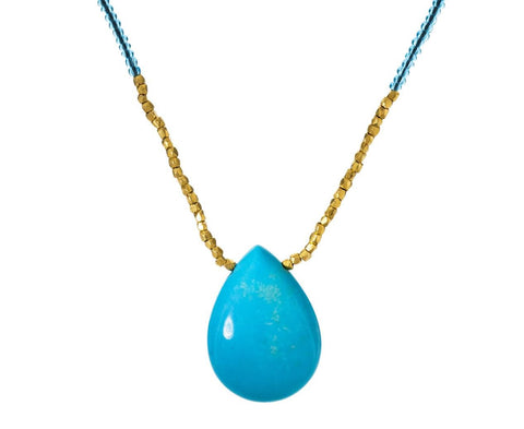 Turquoise Drop Necklace  zoom 1_debbie_fisher_turquoise_pendant_beaded_necklace
