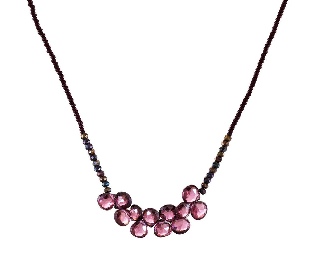 Zircon Tiny Drop Necklace  zoom 1_debbie_fisher_pink_crystal_bead_drop_necklace
