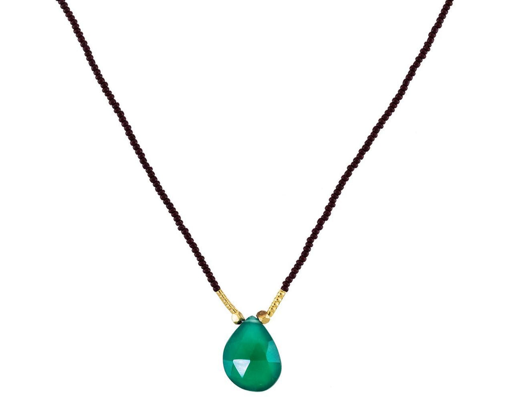  Green Onyx Drop Necklace  zoom 1_debbie_fisher_green_onyx_bead_drop_necklace