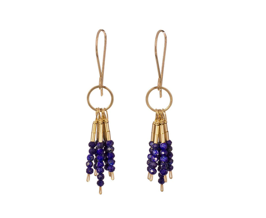 Lapis and Gold Loop Fringe Earrings zoom 1_debbie_fisher_lapis_fringe_earrings