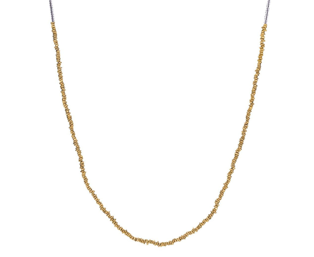 Gold and Clear Bead Half and Half Necklace zoom 1_debbie_fisher_gold_beaded_vermeil_necklace
