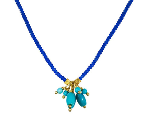 Turquoise Cluster Necklace zoom 1_debbie_fisher_turquoise_cluster_pendant_necklace