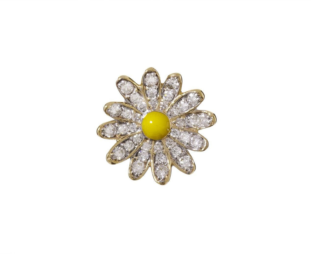 Diamond and Enamel Daisy SINGLE EARRING ONLY zoom 1_alison_lou_diamond_daisy_earrings