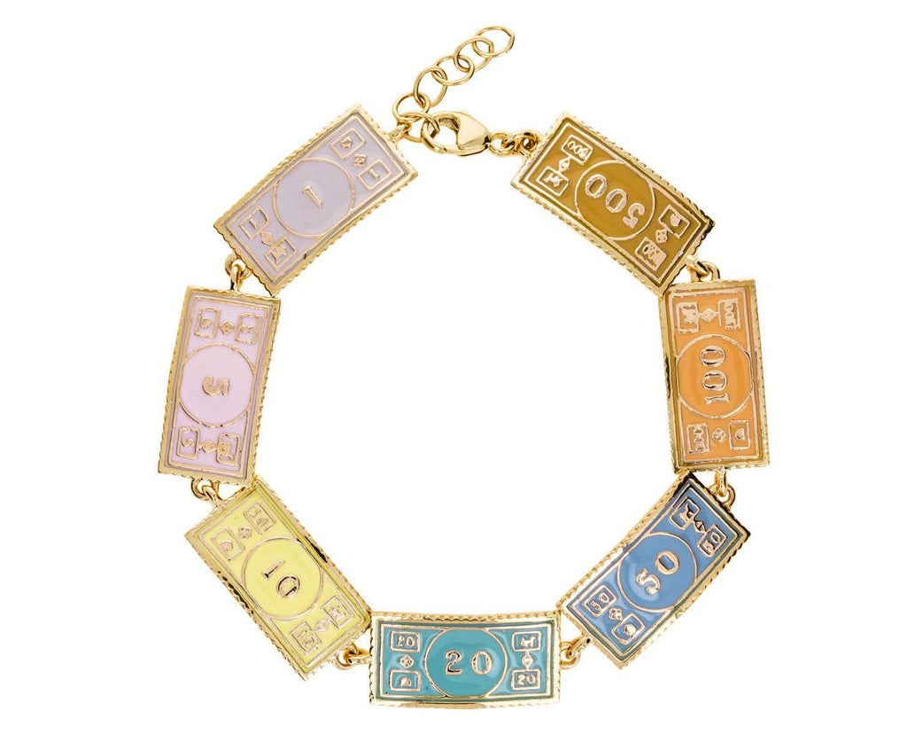 Monopoly Dollar Bracelet zoom 1_alison_lou_gold_enamel_monopoly_dollar_bracelet