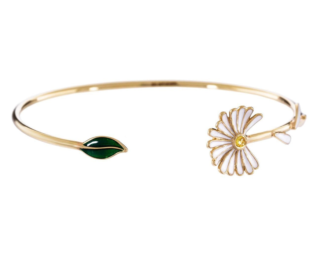 Daisy Cuff Bracelet with Yellow Sapphire zoom 1_alison_lou_enamel_daisy_cuff_bracelet