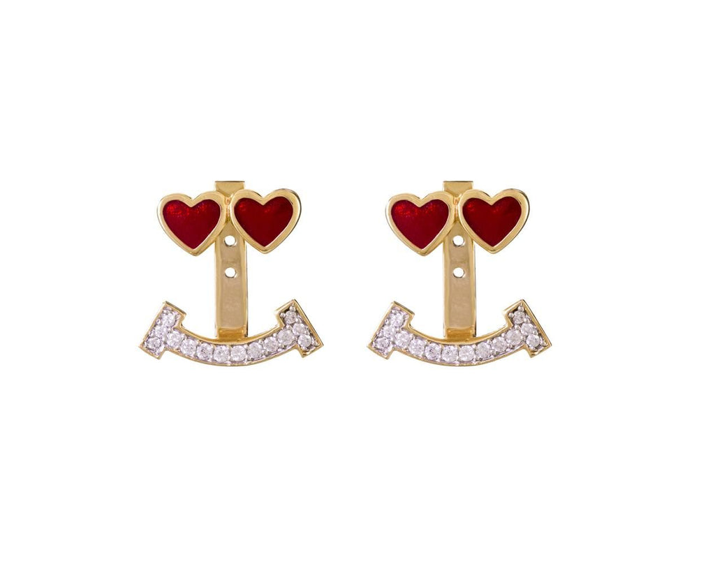 Lovestruck SINGLE Ear Jacket zoom 1_alison_lou_gold_enamel_diamond_lovestruck_ear_ja