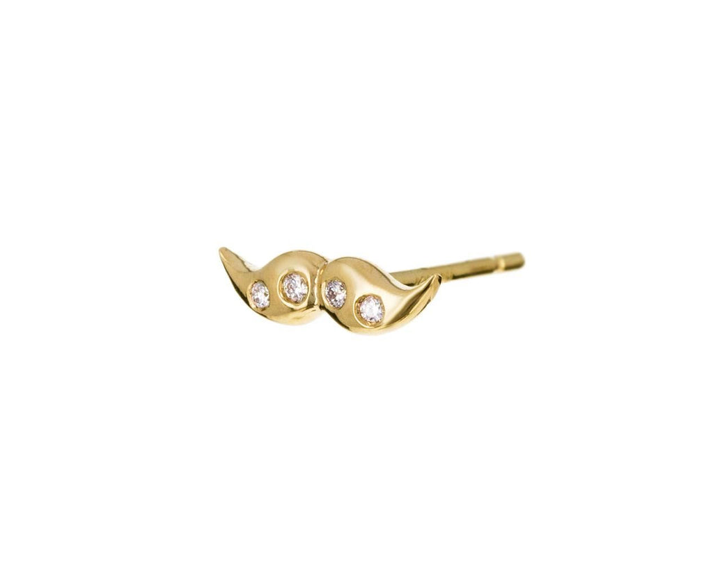 Diamond Mustache SINGLE Earring zoom 1_alison_lou_gold_diamond_moustache_earring
