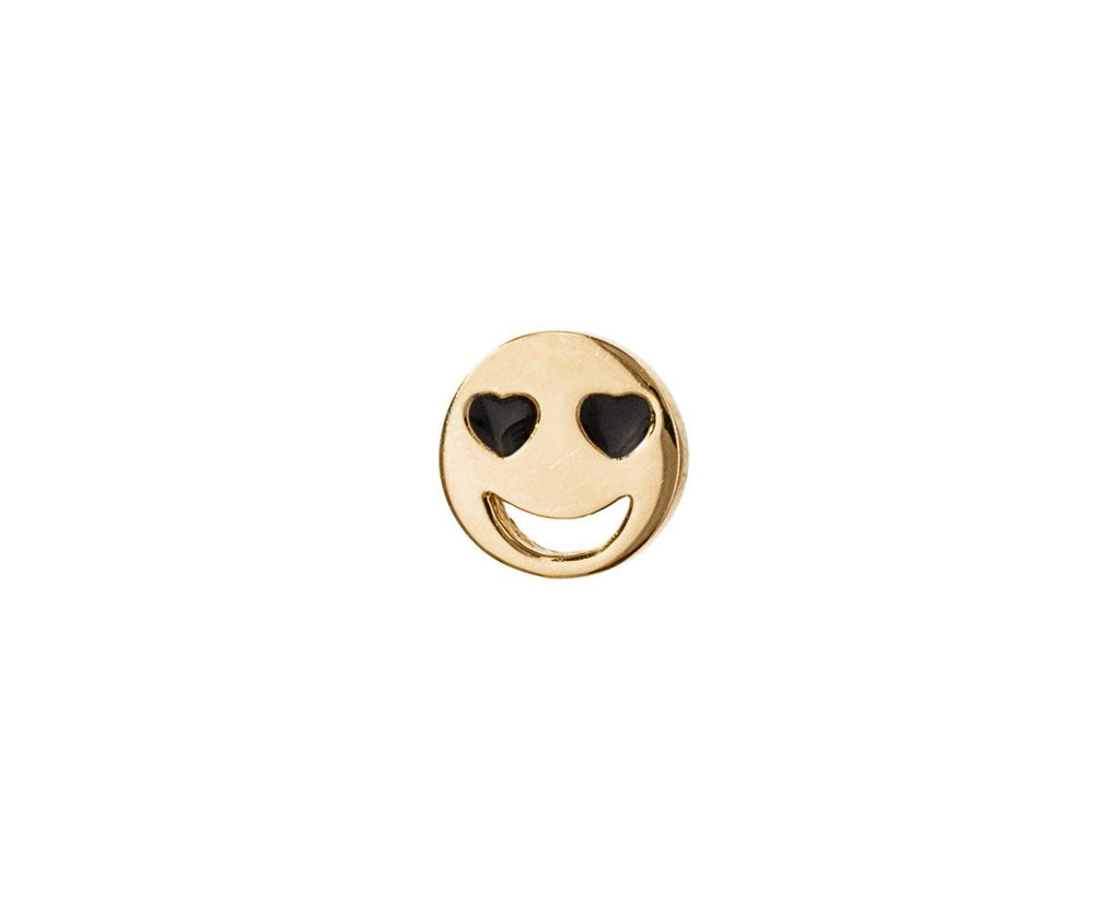 Noir Lovestruck Stud SINGLE Earring zoom 1_alison_lou_gold_noir_lovestruck_earrings