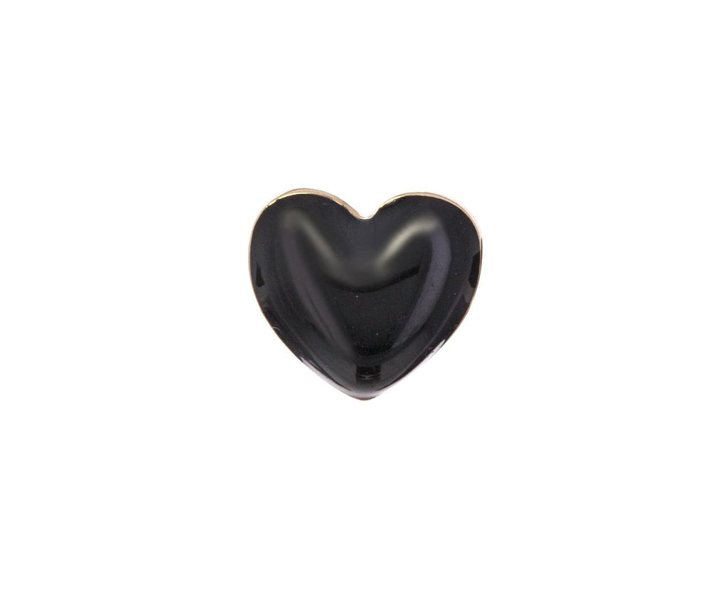 Noir Heart SINGLE Earring zoom 1_alison_lou_gold_enamel_heart_stud_earring