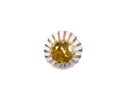 Upside Down Yellow Sapphire Daisy SINGLE EARRING ONLY zoom 1_alison_lou_enamel_open_daisy_stud_earrings