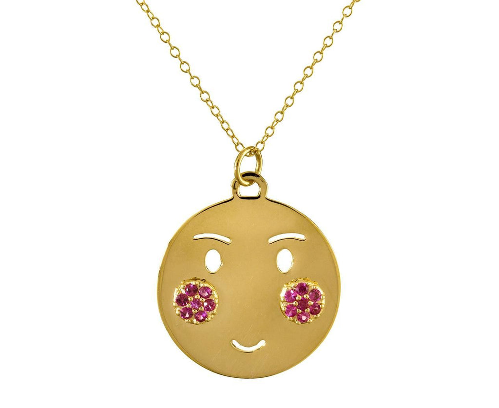 Large Blushing Pink Sapphire Cheeks Pendant Necklace zoom 1_alison_lou_necklace