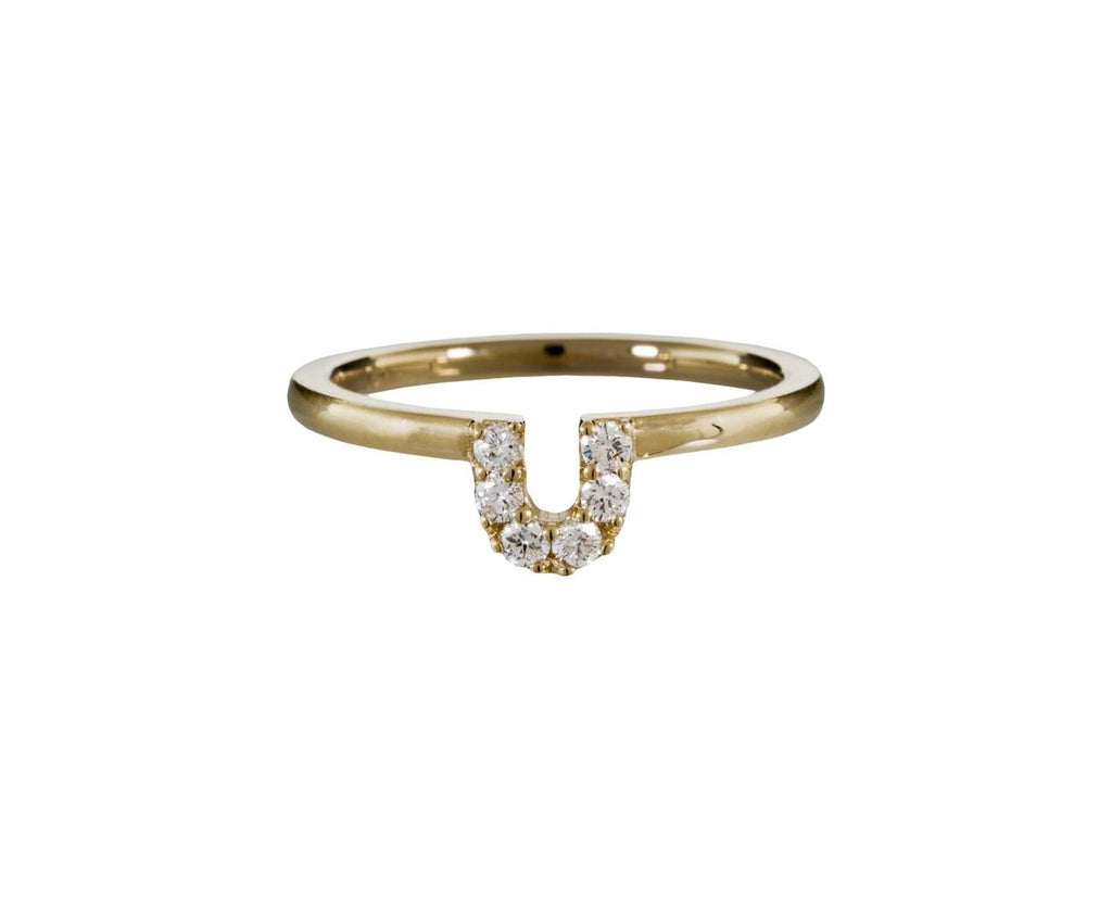 Diamond U Stacking Ring zoom 1