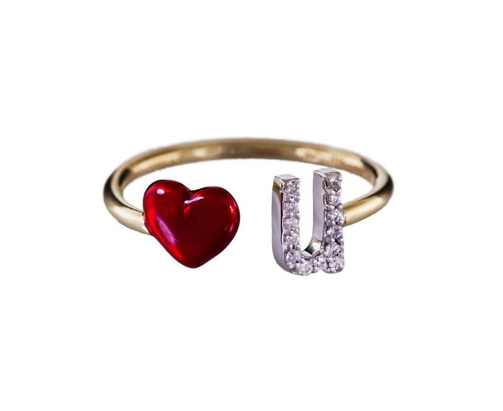 Diamond and Enamel Love U Ring zoom 1_alison_lou_ring
