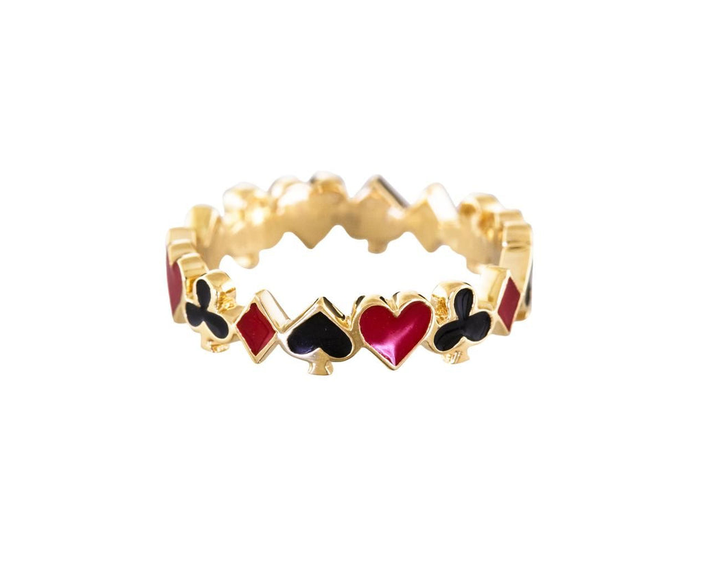 Mixed Suit Stack Band zoom 1_alison_lou_designer_gold_enamel_mixed_suit_stack