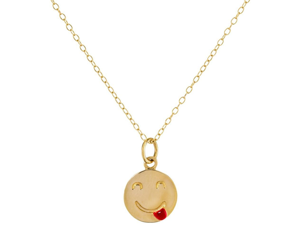 Small Tongue Out Pendant Necklace zoom 1_alison_lou_gold_enamel_tongue_out_necklace