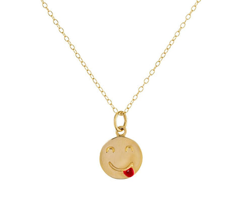 Small Tongue Out Pendant Necklace zoom 1_alison_lou_gold_enamel_tongue_out_necklace