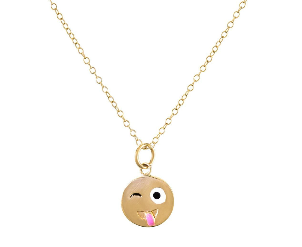 Wink and Tongue Pendant Necklace zoom 1_alison_lou_designer_gold_enamel_small_crazy_neck