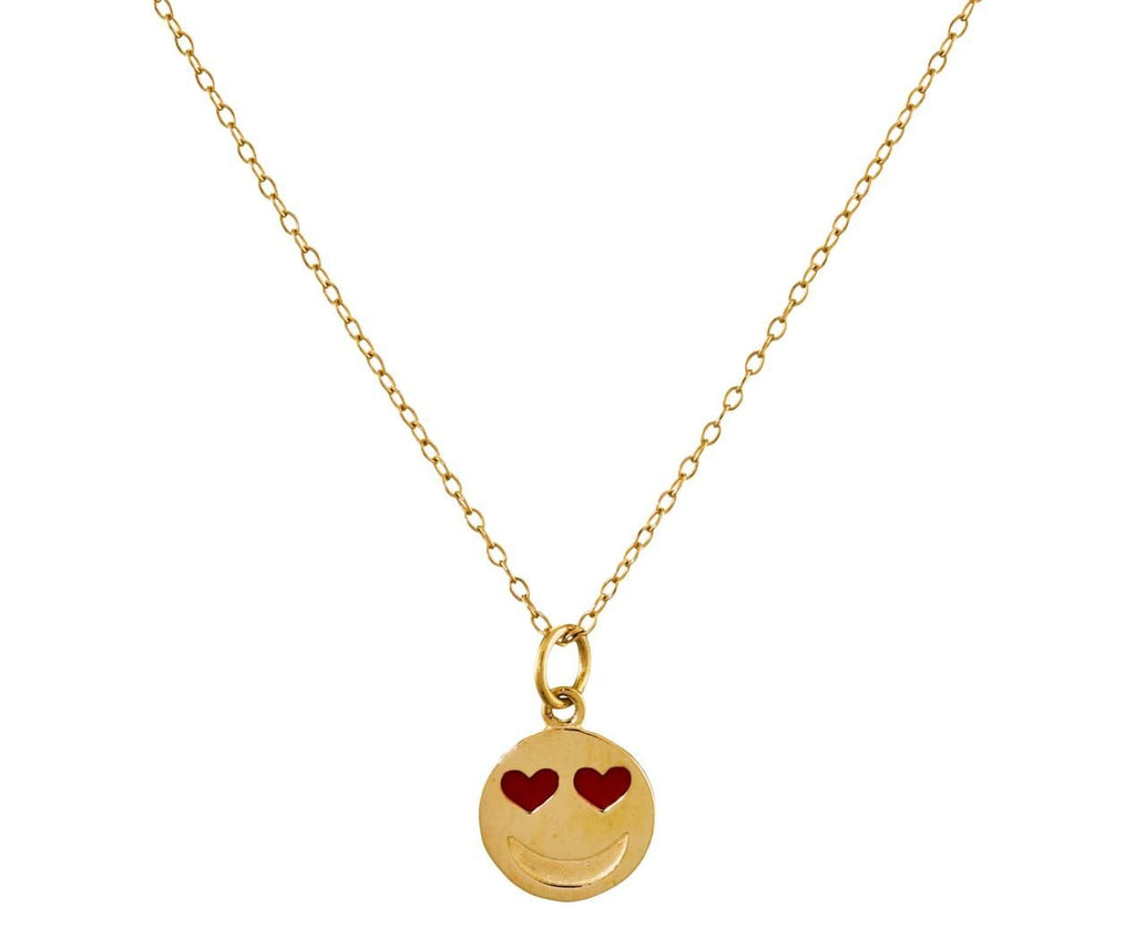 Heart Eyes Smile Face Pendant Necklace zoom 1-alison-lou-necklace