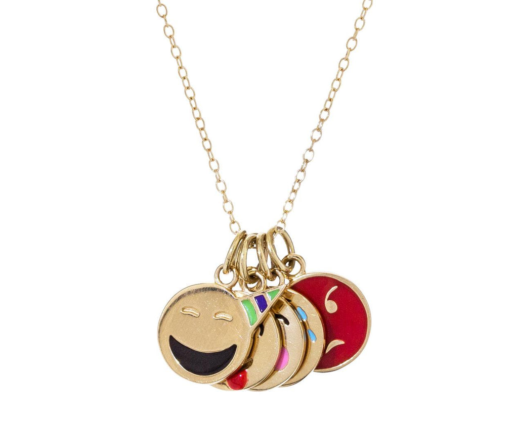Five Face Pendant Necklace zoom 1_alison_lou_gold_enamel_five_face_necklace