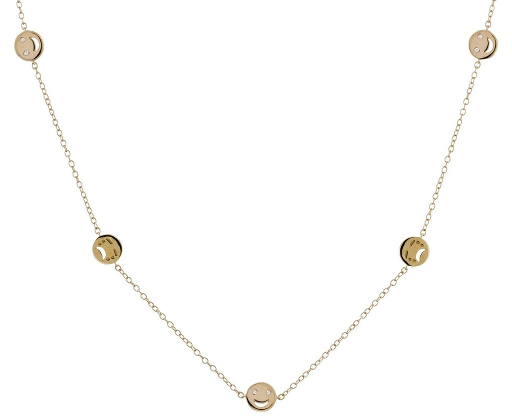 Happy Sad Face Necklace zoom 1