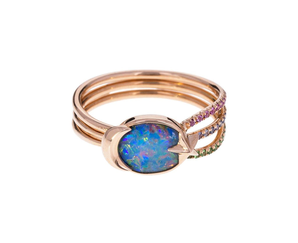 Opal and Sapphire Shooting Star Ring zoom 1_bib_van_der_velden_opal_shooting_star_ring