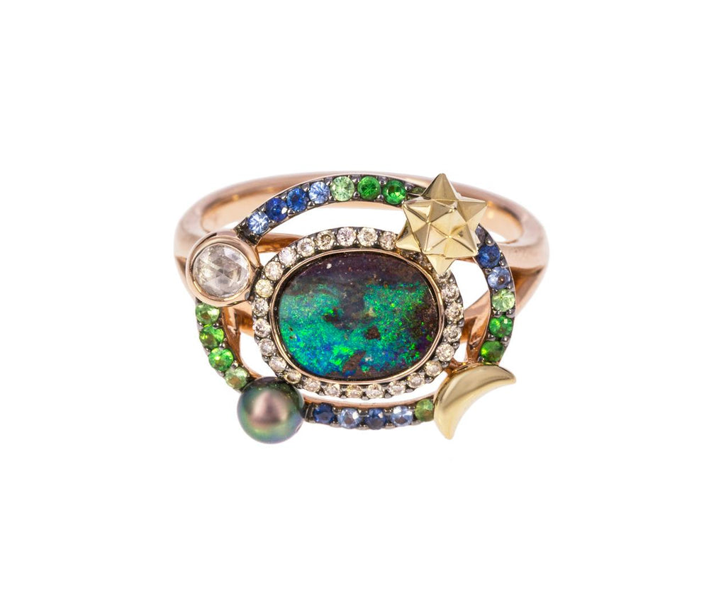 Small Opal Diamond Galaxy Ring zoom 1_bibi_van_der_velden_gold_small_galaxy_ring