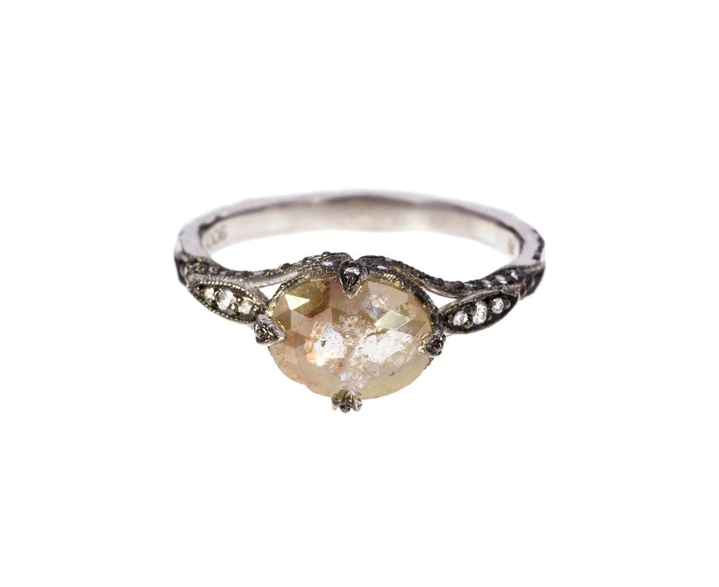 Rustic Diamond Petal Side Ring zoom 1_cathy_waterman_platinum_diamond_petal_side_ring