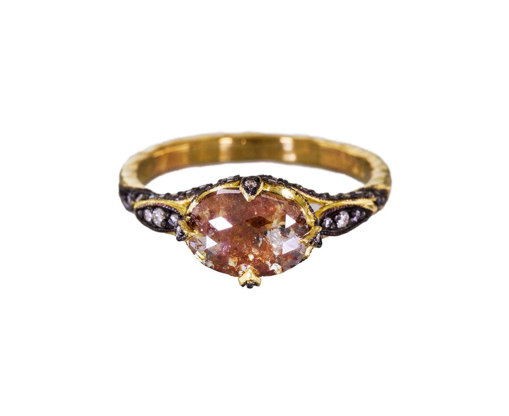 Rustic Diamond Petalside Ring zoom 1_cathy_waterman_ring