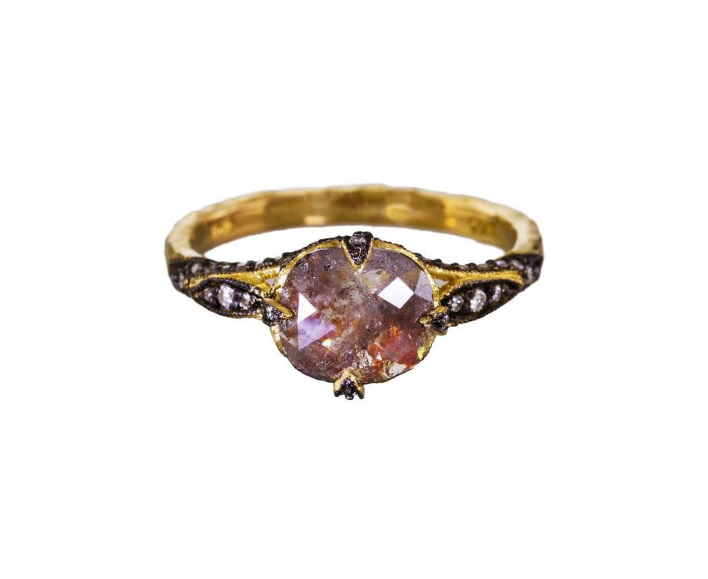 Rustic Diamond Petalside Ring zoom 1_cathy_waterman_ring