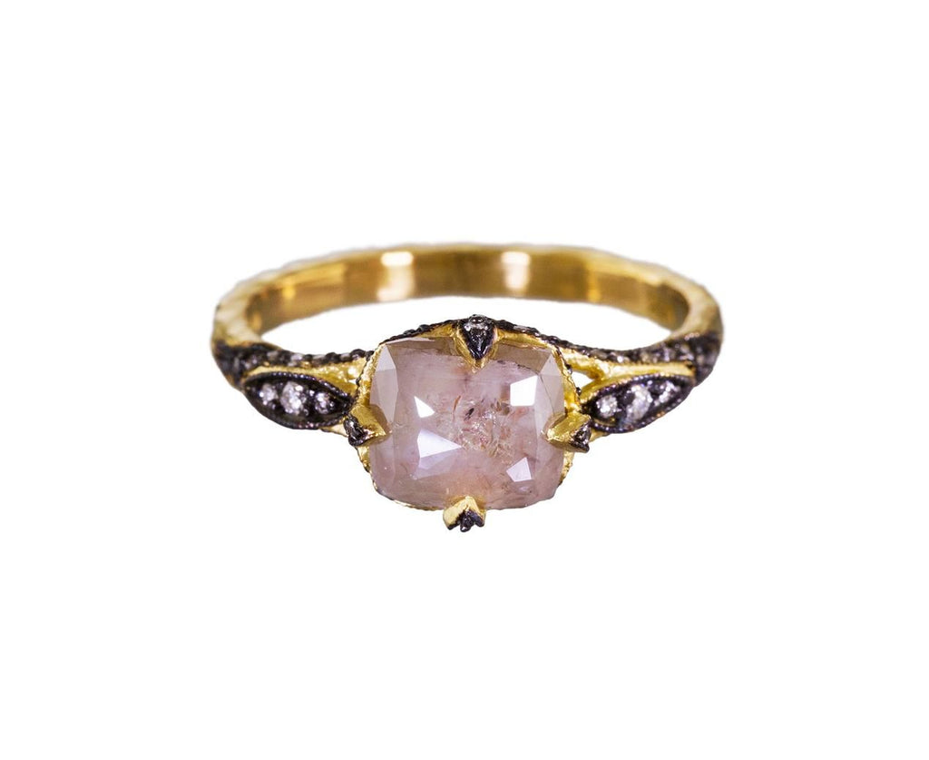 Rustic Diamond Petalside Ring zoom 1_cathy_waterman_ring